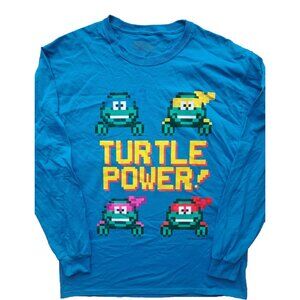 Loot Crate Teenage Mutant Ninja Turtles Long-Sleeve Blue T-Shirt Size Large